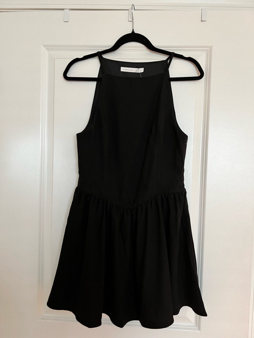 Altar’d State Black Sleeveless Halter Mini Dress